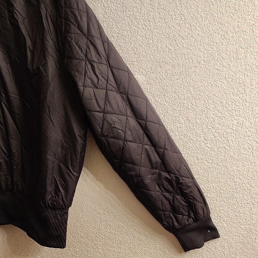 INSO Collection Black Quilted Bomber Jacket for Women B34 - Picture 6 of 13
